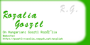 rozalia gosztl business card